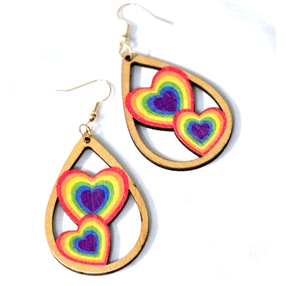 Rainbow Earrings for Him or Her Patriotic Flag 🌈 🏳️‍🌈